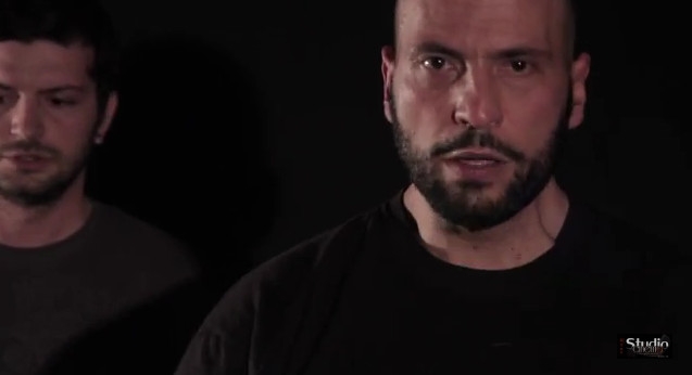 L'attore Sergio Valastro durante una lezione