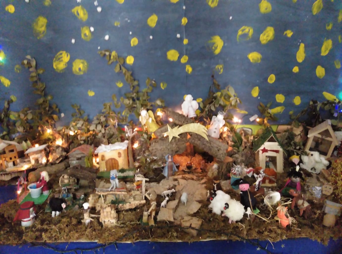 Il presepe realizzato dai bambini della 